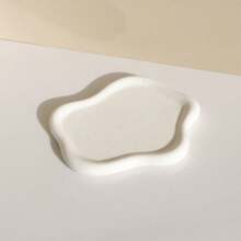 1pc Ins Style Jewelry Display Tray Asymmetrical Ceramic Decorative Tray Desktop Organizer Photography Prop