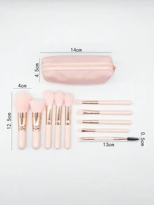 10支粉色化妆刷套装，附赠化妆包，适合派对、居家或旅行使用。套装包含：化妆刷套装、化妆刷套装、全套化妆工具、化妆刷套装、全套化妆工具、化妆刷套装、化妆刷礼盒。