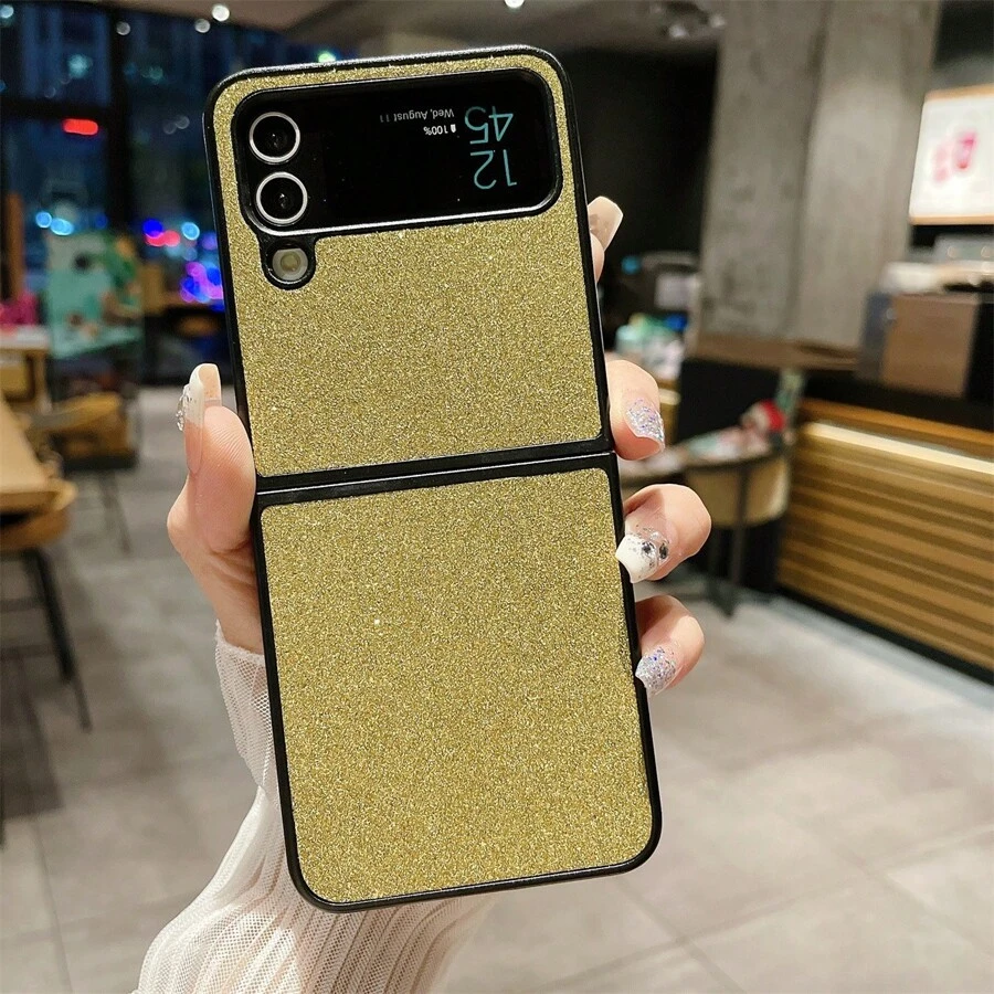 1pc Yellow Silicone Folding Phone Case Compatible With Samsung - Yellow - View 1