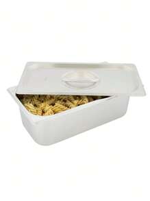 Inserto Acero Inoxidable 1/3 con Tapa 10 cm - Gris - Ver 2