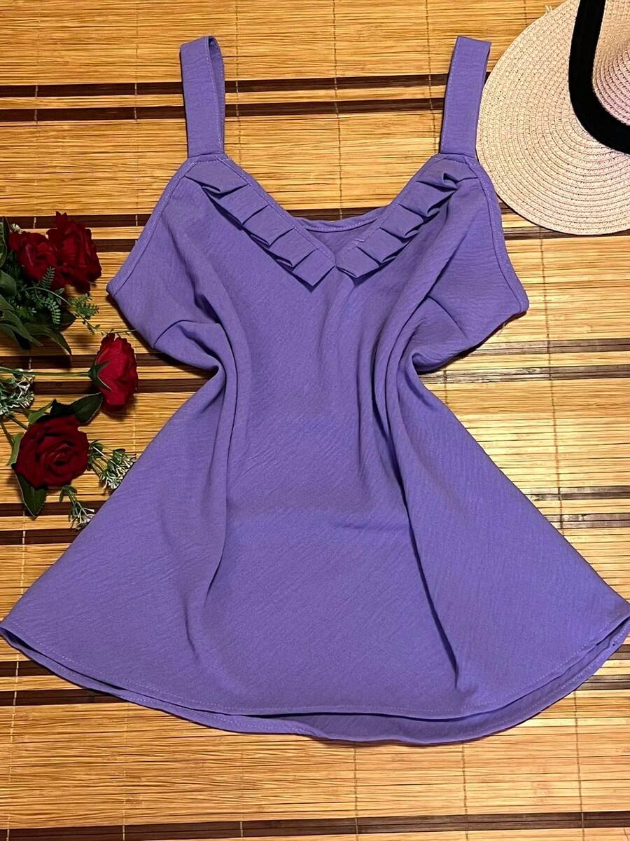 Women Tank Tops & Camis - 淡紫色 - 查看 1