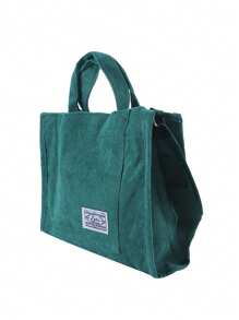 Của phụ nữ Sành điệu Vải to sợi Túi tote Màu thuần Túi đeo chéo Với Thư Patch trang trí Khóa kéo bao quanh Ví nhỏ , Da giả Ví tiền xu Với Thẻ Máy đánh bạc NỮ Đơn giản Thẻ tín dụng Giá đỡ - màu xanh lá - Xem 5