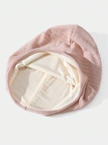 1pc Pink Ladies Single Layer Head Wrap Sleep Cap, Great For Sleeping - Pink - View 4