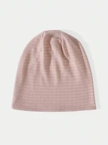 1pc Pink Ladies Single Layer Head Wrap Sleep Cap, Great For Sleeping - Pink - View 2