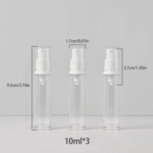 3入組10ml真空噴霧瓶,用於香水噴霧器,便攜可加注塗漆霧化器 - 無色 - 查看 6