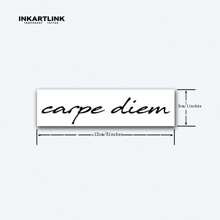Inkartlink 3*12 公分 1 件 Carpe Diem 草藥汁臨時紋身，魔法紋身，15 天紋身，半永久紋身，逼真假紋身，1-2 週持久 - 黑色 - 查看 4