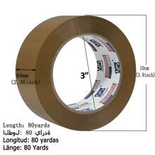 ASAVE 1 Roll Of 80 Yards Brown Tape, Heavy-Duty Shipping Tape, Box Sealing Tape, Coffee-Colored Packing Tape, Moving Tape, Packaging Tape, Sealing Tape, Suitable For Office Supplies, Household, Transportation, And Express Packaging. It Is Commonly Used For Bonding, Sealing, Packaging, Securing, Or Repairing Items. It Has Adhesive Properties And Can Bond Various Surfaces. It Is A Convenient And Practical Tool.