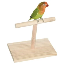 Bird Training Stand, Wooden Parrot Perch, Desktop Bird Training Toy For Parakeets Conures Lovebirds