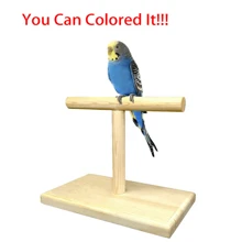 Bird Training Stand, Wooden Parrot Perch, Desktop Bird Training Toy For Parakeets Conures Lovebirds