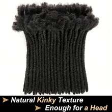 Extensiones De Rastas De 6 Pulgadas/8 Pulgadas/10 Pulgadas/12 Pulgadas, 10 Hebras De 0,6 Cm De Ancho, Extensiones De Rastas Loc, Rastas Sintéticas De Ganchillo, Moda Para El Cabello, Reggae, Hip-hop, Sintético, Estilo Afro Rizado, Extensiones De Cabello Trenzado Negro Natural Para Hombres/mujeres, Vida Diaria - Negro - Ver 3