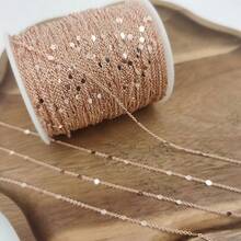 DIY首飾類1.5mm閃閃發光美甲小鏈條,時尚配件懸掛鏈條適用於項鍊,手鍊,和其他首飾類使