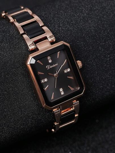 1 件多色陶瓷和锌合金表带防水休闲女士石英腕表，节日礼物，送给返校学生