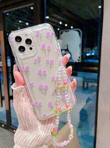 一款帶掛繩的氣囊氣壓帝皇蘭防摔手機殼，適用於 iPhone 15 Pro Max