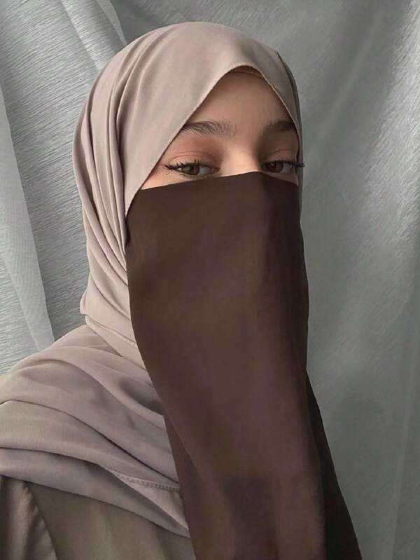 قطعة واحدة قناع وشاح من الشيفون الناعم للسيدات ، مزود بشريط مطاطي ، مناسب للاستخدام اليومي ، عمامة ناعمة مناسبة للعباءةرمضان