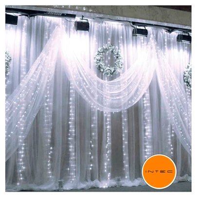 Cortina Cobre Funções 200 Led's  A Prova D'agua Decoração para Salas e Festas Bivolt C/ Tomada Macho e Femea