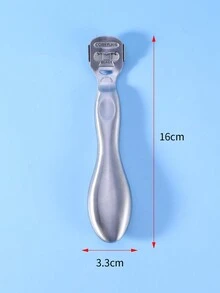 1pc Stainless Steel & Replaceable Blade Foot Callus Remover Tool For Removing Dead Skin & Calluses - Silver - View 4
