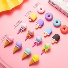 4pcs Kids Mini Lollipop Erasers, Cute Puzzle Pencil Erasers, Used For Fun Games Rewards, Children's Gifts, School Supplies (Lollipop Design) - Multicolor - View 5