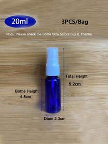 3入組20ml藍色塑膠噴霧瓶 - 藍色 - 查看 5