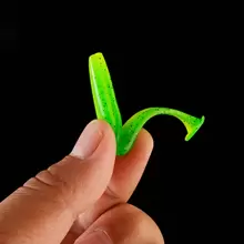 50pcs 7cm, 2.1g Soft Worm Silicone Fishing Lure In Box Packaging For Bass