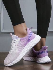 男款舒適針織透氣休閒輕量軟底運動鞋,適用於旅行和跑步