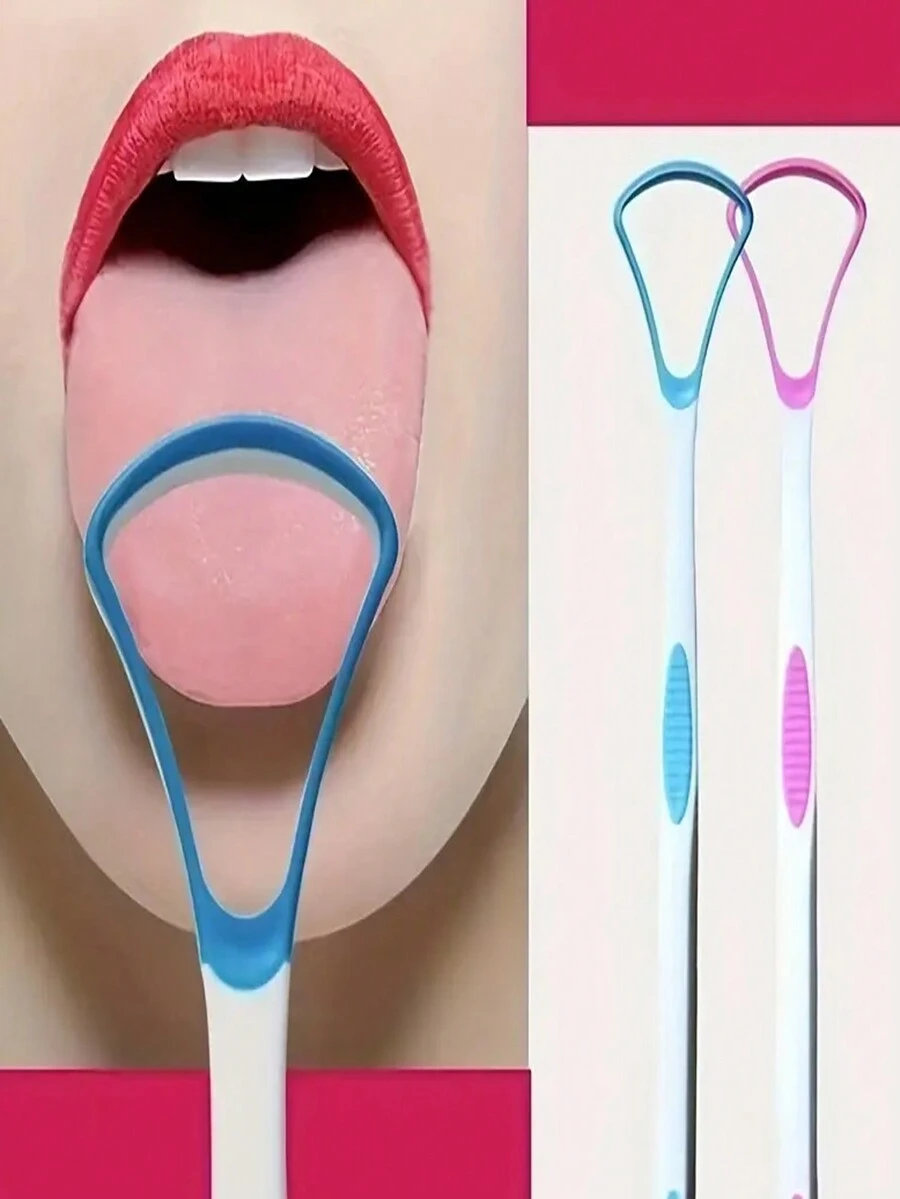 2入組舌刮器,去除口臭,去除厚重白色舌苔,口腔護理工具