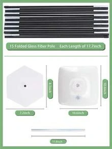 1pc Adjustable Balloon Arch Stand Kit With Base Frame, For Wedding Birthday Party Event In Garden - Black - View 4