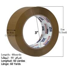 ASAVE 1 Roll Of 80 Yards Brown Tape, Heavy-Duty Shipping Tape, Box Sealing Tape, Coffee-Colored Packing Tape, Moving Tape, Packaging Tape, Sealing Tape, Suitable For Office Supplies, Household, Transportation, And Express Packaging. It Is Commonly Used For Bonding, Sealing, Packaging, Securing, Or Repairing Items. It Has Adhesive Properties And Can Bond Various Surfaces. It Is A Convenient And Practical Tool.