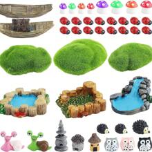 55件禪修花園配件套裝,迷你冥想禪修托盤項目套裝,童話花園小人公仔套裝,微型裝飾工具套裝,迷你娃娃屋裝飾盆景工藝配件 - 彩色 - 查看 1