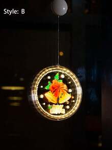 1入組led聖誕節吸盤燈,適用於窗戶/牆壁裝飾,聖誕畫設計,聖誕節形狀裝飾燈