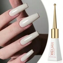 XEIJAYI 1Pc White Long-Lasting Light Grey Gel Nail Polish Uv/Led Soak Off Gel Nail Polish For Nail Art Diy Salon Home Holiday Gift For Women Nail Art Manicure Diy Salon Gift - 淺灰色 - 查看 3