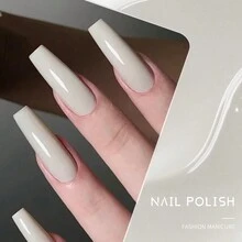 XEIJAYI 1Pc White Long-Lasting Light Grey Gel Nail Polish Uv/Led Soak Off Gel Nail Polish For Nail Art Diy Salon Home Holiday Gift For Women Nail Art Manicure Diy Salon Gift - 淺灰色 - 查看 5