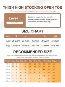 Cofoe 1雙 23-32 毫米汞柱大腿壓力襪 2 級及膝壓力襪女式男露趾壓力襪