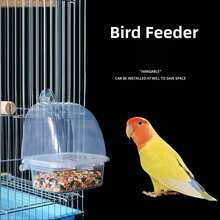 1pc Automatic Feeder Drawer-style Anti-spill Bird Food Box For Parrots And Other Birds - White - View 4