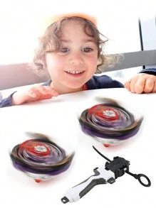 4 Piezas Conjunto De Lanzadores De Metal Beyblade, Juguete Infantil De Generación Explosiva - Multicolor - Ver 5