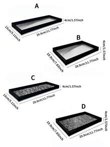 1入黑白條紋水紋裝飾收納盒,亞克力材質 - 無色 - 查看 2