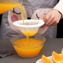 1pc Home Use Juice Filter For Straining Residues Of Baby Food, Medicines, Wine, Coffee - White - View 1