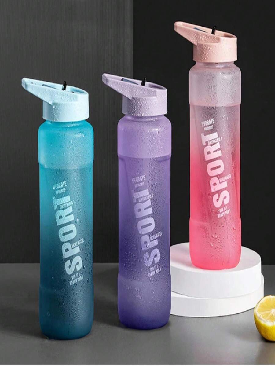 Sports Water Bottle 800ml Leak Proof Water Bottle Drink Gym Outdoor Travel Kitchen Cup - 彩色 - 查看 1