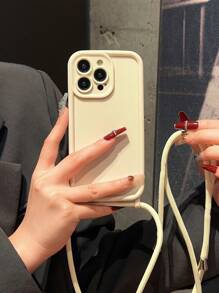 1 pieza Funda de teléfono resistente al choque de bambú delicado compatible con iPhone Xs/Xs Max/Xr/11 12 13 14 15 16 Pro/Pro Max/14 15 16 Plus/17, se puede regalar como obsequio festivo tanto para hombres como para mujeres - Beis - Ver 2