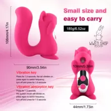 Vibrador estimulador de clítoris en forma de ardilla para mujer, succionador de lengua, pezón, Vagina, masturbador, Juguetes sexuales de succión, Vibradores masturbadores para mujeres, Juguetes sexuales de succión, estimulador de clítoris en forma de ardilla, succionador de lengua, pezón y Vagina