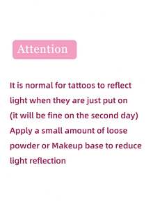 HMQ beauty 8對自然假睫毛紋身貼紙,一次性方便妝容貼紙,3d自然仿真防水眼部美妝工具 - 粉色 - 查看 4