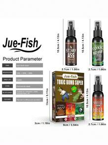 放屁噴霧,惡作劇有趣持久氣味娛樂搞笑笑話臭減壓玩具 - 具有垃圾、糞便和萬聖節愚人節三種氣味的液體噴霧 - 杏色 - 查看 3