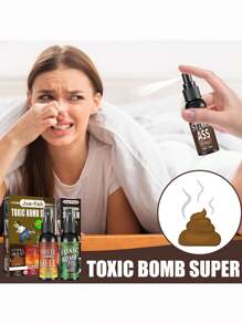 放屁噴霧,惡作劇有趣持久氣味娛樂搞笑笑話臭減壓玩具 - 具有垃圾、糞便和萬聖節愚人節三種氣味的液體噴霧 - 杏色 - 查看 9