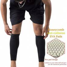 1件装 M/L/XL 足球夏季户外运动护腿足球护腿袜保护器防撞垫运动装备