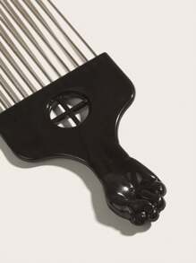 1 Miếng Đen Thép không gỉ Dụng cụ tạo kiểu tóc - Rộng Răng Xoăn Lược & Lược & Nắm tay Xử lý Lược - màu đen - Xem 3