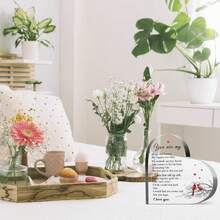 紀念日,婚禮,情人節禮物給她,妻子,丈夫,女友,男友。亮紅色辦公室裝飾用心形雕刻車模,由亞克力材料製成