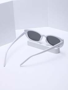 1 件装新款女士白色猫眼镜框时尚眼镜，永恒经典，适合日常生活和旅行 - 白色 - 查看 2