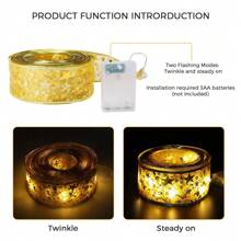 1pc 16.4ft Christmas Led Ribbon String Lights, Starlight Satin Lights, Home Decor, Tree Decorationschristmas Decor Christmas Gift Thanksgiving Christmas Tree Decor Ornaments Christmas Light Bedroom Decor Home Decor Party Decor Holiday Festival Room Decor - Multicolor - View 3