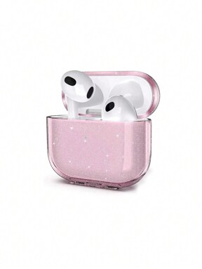 Pink Compatible With Apple Solid Color Airpods1/2, Airpods Pro, Airpods 3, Airpods Pro (2nd Generation) Series Minimalist Loose Powder Tpu Soft Shell Earphone Protective Cover