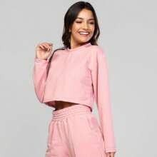 Vicbela Women Sweatshirts - Màu Hồng baby - Xem 5