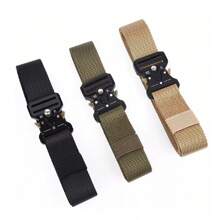 Lecute Military Tactical Belt Heavy Duty Police Adjustable Unisex Strap Camping Camping - Army Green - View 2
